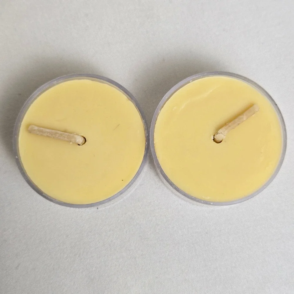 Set of 2 Fanm Limye‎ Soy & Beeswax Tealight Candles, Handmade in Haiti, New